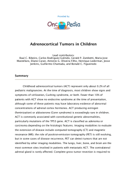 Adrenocortical Tumors in Children