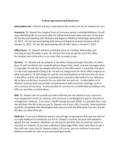 Patient Agreement and Disclosure Subscription fee: Patients will pay