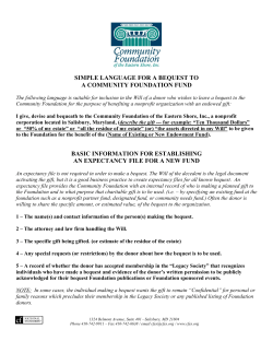 simple language for a bequest to a nonprofit organization