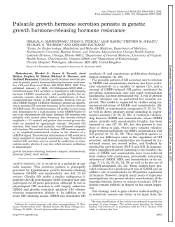 Pulsatile growth hormone secretion persists in genetic growth