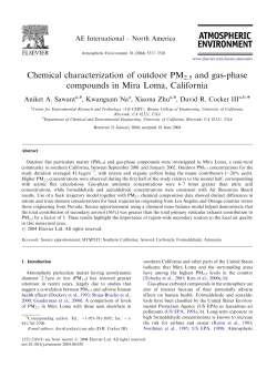 Chemical characterization of outdoor PM2.5 and gas