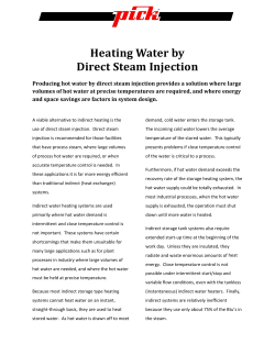 Heating Water by Direct Steam Injection