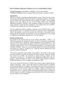 Direct Oxidation of Benzene to Phenol in Air over a Zeolite
