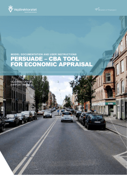 PERSUADE &ndash; CBA tool foR EConomiC APPRAiSAl