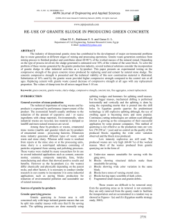 re-use of granite sludge in producing green concrete