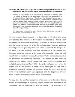 How the MK-Ultra Gate Culpable and Knowledgeable Behaved in