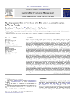 Quantifying ecosystem service trade-offs: The case of