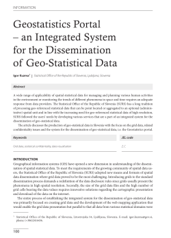 an Integrated System for the Dissemination of Geo