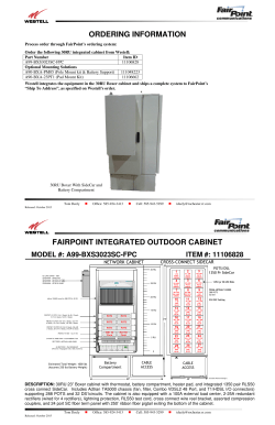 ordering information fairpoint integrated outdoor cabinet