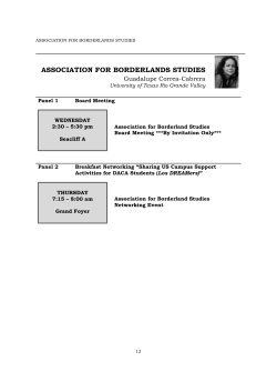 ABS Program - Association for Borderlands Studies
