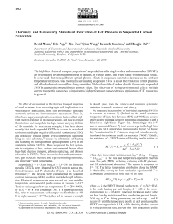 Thermally and Molecularly Stimulated Relaxation of Hot Phonons in