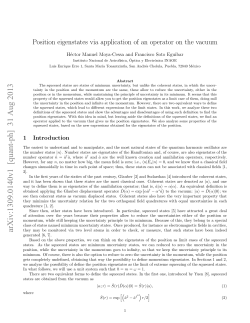 Position eigenstates via application of an operator on the vacuum