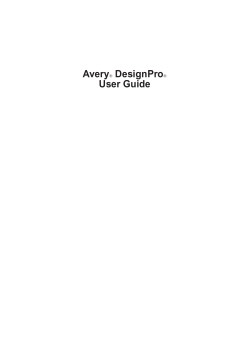 Avery&reg; DesignPro&reg; User Guide