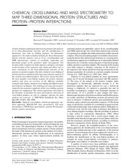 Chemical cross-linking and mass spectrometry