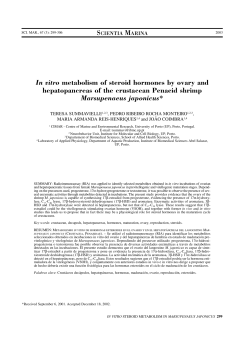In vitro metabolism of steroid hormones by ovary and - ICM-CSIC