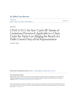 CPLR 213(1): Six-Year "Catch-All"