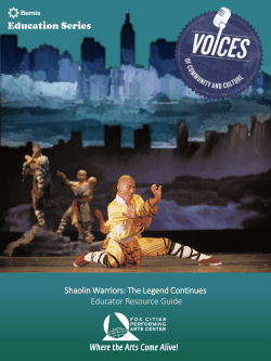 Shaolin Resource Guide - Fox Cities Performing Arts Center