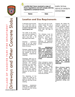 Location and Size Requirements