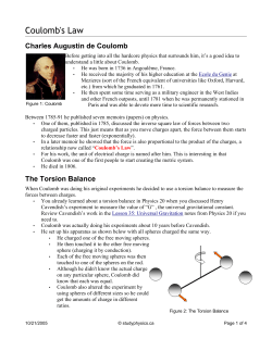 Coulomb`s Law - Studyphysics!