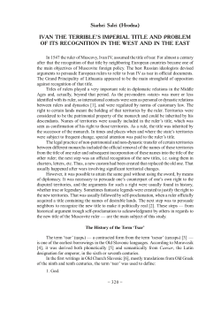 Siarhei Salei (Hrodna) IVAN THE TERRIBLE`S