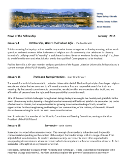 January - Pagosa Unitarian Universalist Fellowship