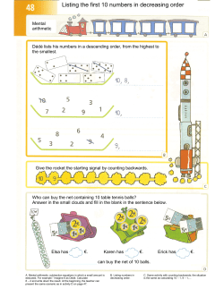 Listing the first 10 numbers in decreasing order