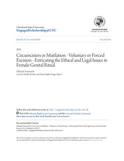 Circumcision or Mutilation - Voluntary or Forced Excision
