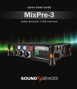 MixPre-3 Quick Start Guide