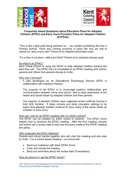 FAQ EPAC and Early Years Plan