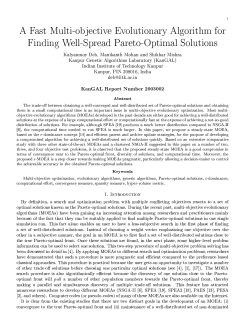 1 A Fast Multi-objective Evolutionary Algorithm for Finding ell
