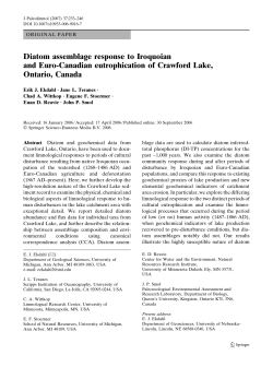Diatom assemblage response to Iroquoian and Euro
