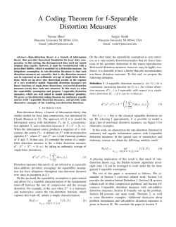 A Coding Theorem for f-Separable Distortion Measures