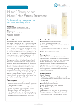 Nutriol® Shampoo and Nutriol® Hair Fitness Treatment