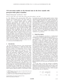 3-D convection studies on the thermal state in the lower mantle with