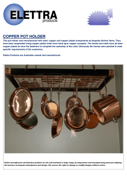 copper pot holder - Elettra Products