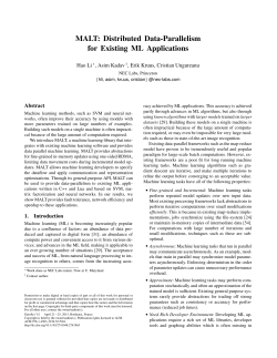 MALT: Distributed Data-Parallelism for Existing ML Applications