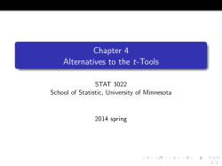 Alternatives - School of Statistics