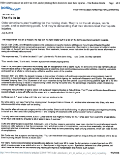 Boston Globe- Robert Stanton Interview, July