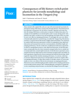 Consequences of life history switch point plasticity for