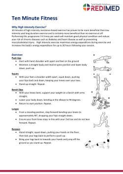 10 minute Exercise guide
