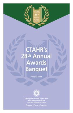 CTAHR`s 28th Annual Awards Banquet