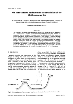 On man-induced variations in the circulation of the Mediterranean Sea