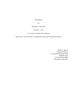Testimony - United States Senate Committee on the