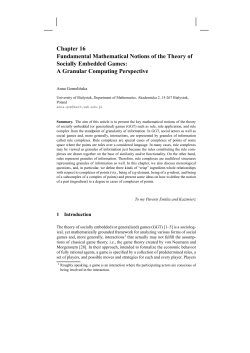 Chapter 16 Fundamental Mathematical Notions of the Theory of