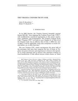 the virginia uniform trust code