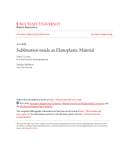 Sublimation inside an Elastoplastic Material