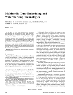 Multimedia Data-embedding And Watermarking