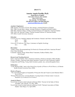 Curriculum Vitae - College of Liberal and Fine Arts