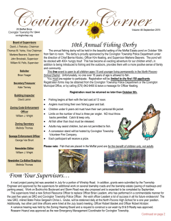10th Annual Fishing Derby From Your Supervisors&hellip;