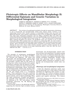 Pleiotropic effects on mandibular morphology II: Differential epistasis